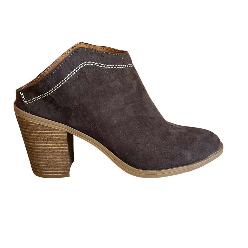 DV Dolce Vita Suede Ankle Boots Mules Taupe Gray 10